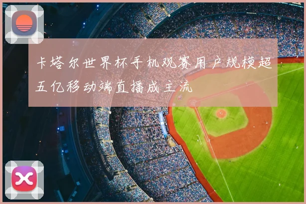 卡塔尔世界杯手机观赛用户规模超五亿移动端直播成主流